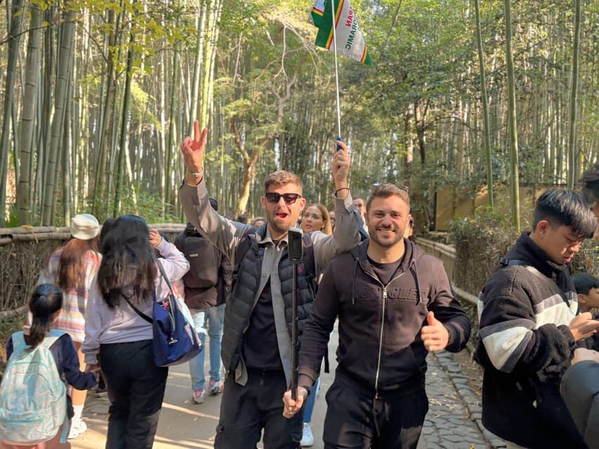 Kyoto: Fushimi Inari, Kinkakuji, Bamboo Grove 1 Day Bus Tour - Sagano Bamboo Forest: short walk, big photos