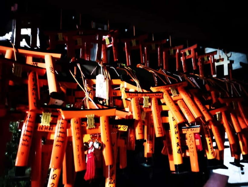 Kyoto: Fushimi Inari Taisha Night Tour with Guide - Higher up views: Kyoto’s night lights from the shrine area