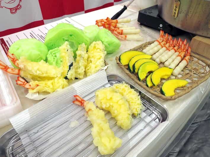 Kyoto: Replica food making experience - The core workshop: making lifelike shrimp and pumpkin tempura replicas