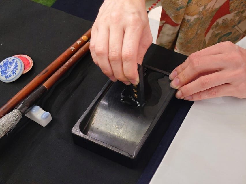 Kyoto: Sumi Ink and Brush Calligraphy Experience - Grinding Sumi Ink Like a Mini Zen Ritual