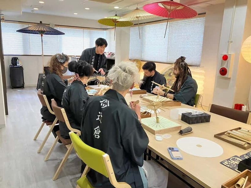 Kyoto: Traditional Mini Umbrella Making Workshop - The take-home kit: bamboo stand, box, and carry bag