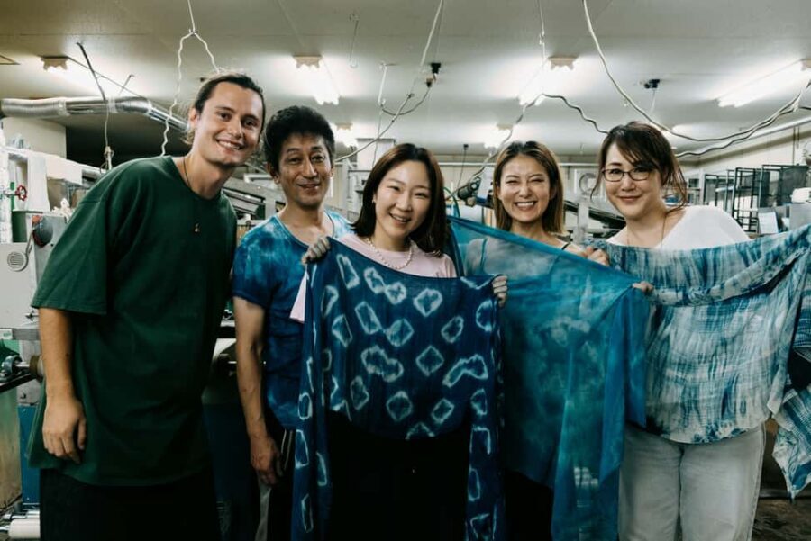 Natural Indigo Dyeing with Local Masters (Private Atelier) - The real star: fermented indigo (sukumo) and the color shift from green to blue