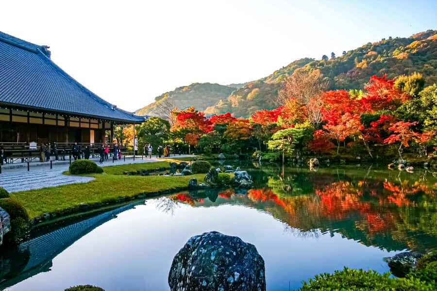 Osaka/Kyoto: Arashiyama, Nara & Fushimi Inari Shrine w/Lunch - Fushimi Inari: the torii tunnel plan for a crowded red climb